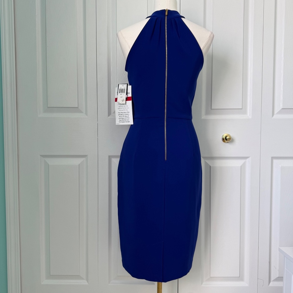 JUST TAYLOR | NWT Royal Blue Halter Style Dress Sz 6 - Picture 2 of 9